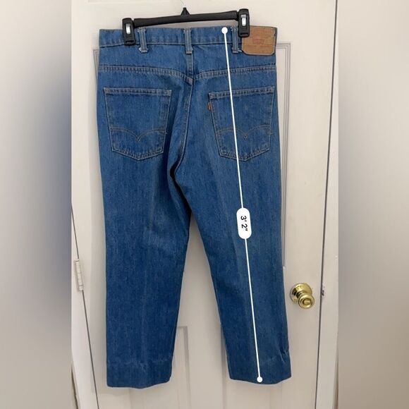 VINTAGE Orange Tab Levi’s 405 “Little E” Straight Leg Light Wash Size 32 - Picture 6 of 7